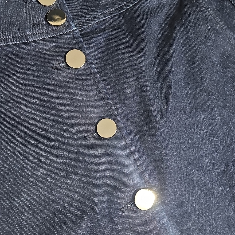 Kate Spade New York Denim Button-Front Mini Skirt New Size 14 - Picture 3 of 9